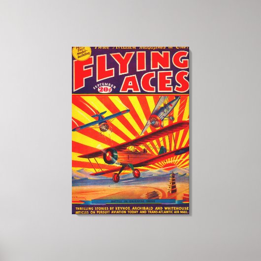 Hoesje van het Flying Aces Magazine 2 Canvas Afdruk (Voorkant)