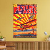 Hoesje van het Flying Aces Magazine 2 Canvas Afdruk (Insitu (Woonkamer))