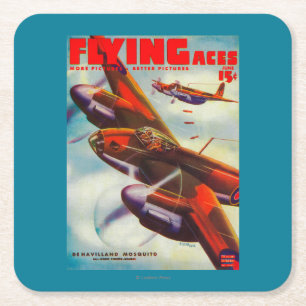 Hoesje van het Flying Aces Magazine 5 Kartonnen Onderzetters