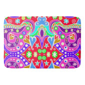 Hoesje van het handgetekende, kleurrijke handgetek badmat (Voorkant)