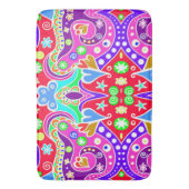 Hoesje van het handgetekende, kleurrijke handgetek badmat (Voorkant Verticaal)