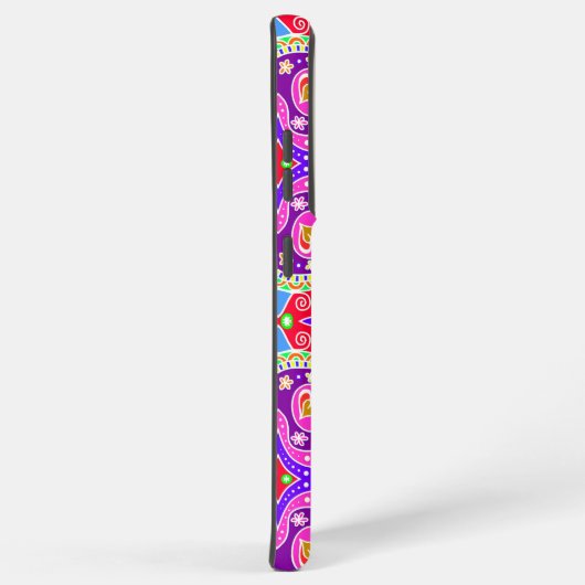 Hoesje van het handgetekende, kleurrijke handgetek samsung galaxy hoesje (Rechterkant)