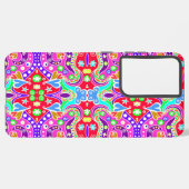 Hoesje van het handgetekende, kleurrijke handgetek samsung galaxy hoesje (Linkerkant)