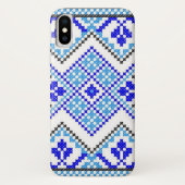 Hoesje van het Oekraïense blauwe geo Embroidery iP (Achterkant)