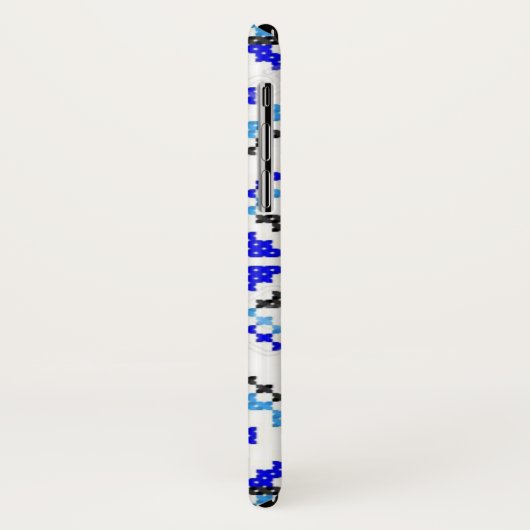 Hoesje van het Oekraïense blauwe geo Embroidery iP (Achterkant/links)