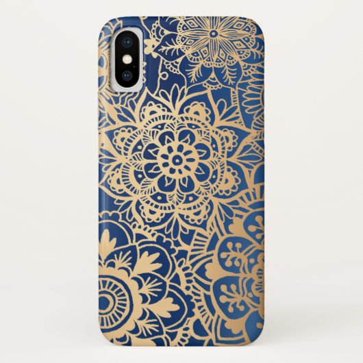 Hoesje van het patroon van Blue and Gold Mandala (Achterkant)