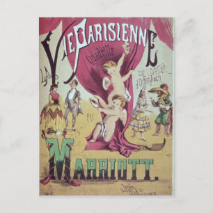 Hoesje van het scorebord "La Vie Parisienne Briefkaart