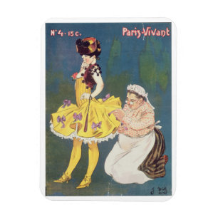 Hoesje van het tijdschrift "Paris-Vivant" van 1901 Magneet