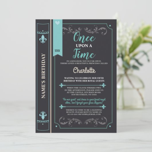 Hoesje van het verhaal Fairytale Princess Birthday Kaart (Staand voorkant)