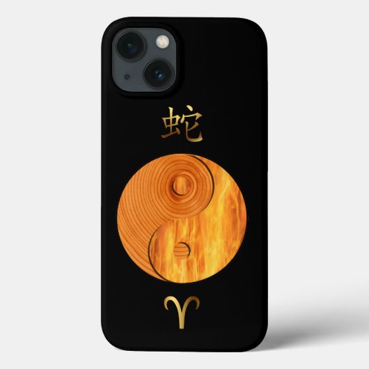 Hoesje van houtsnake en vuurteken (Achterkant)