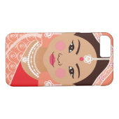 Hoesje van Indische (Rode) Matryoshka (Achterkant (Horizontaal))