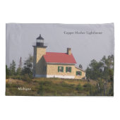 Hoesje van koperen vuurtoren kussensloop (Achterkant)