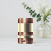 Hoesje van koperglas Kijk uit met beige vloeistoff Visitekaartje (Staand voorkant)