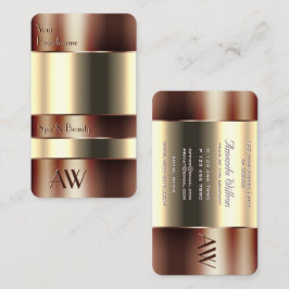 Hoesje van koperglas Kijk uit met beige vloeistoff Visitekaartje