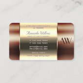 Hoesje van koperglas Kijk uit met beige vloeistoff Visitekaartje (Achterkant)