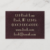 Hoesje van kunstleder visitekaartje (Achterkant)