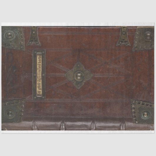 Hoesje van leder tissuepapier (Voorkant)