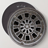 Hoesje van mangat ronde button 6,0 cm (Voorkant /achterkant)