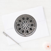 Hoesje van mangat ronde sticker (Envelop)