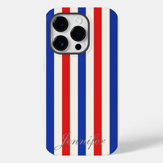 Hoesje van Navy Blue en Red Stripes (Achterkant)