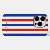 Hoesje van Navy Blue en Red Stripes (Achterkant (horizontaal))
