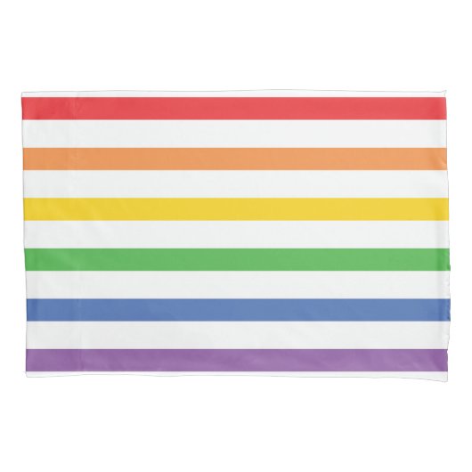 Hoesje van regenboogstrips met schroefdraad kussensloop (Voorkant)