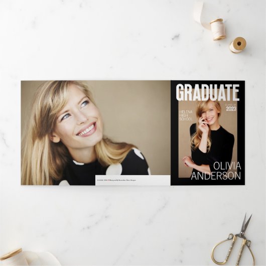 Hoesje van Trendy Magazine Afstuderen aankondiging (Buitenkant)