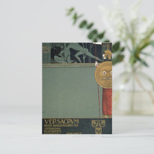 Hoesje van Ver Sacrum het tijdschrift van het Briefkaart (Staand voorkant)