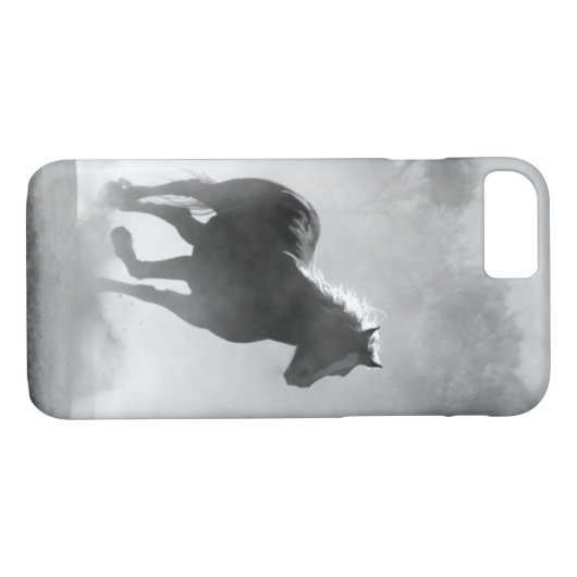 Hoesje van zwarte en witte galoping (Achterkant (Horizontaal))