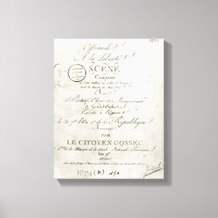 Hoesje voor de score "Offrande a la Liberte" Canvas Afdruk