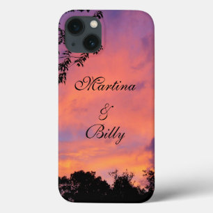 Hoesje voor de zomerzonsondergang in de lucht