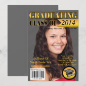 Hoesje voor Gold- en Black Graduing Class Magazine Kaart (Voorkant / Achterkant)
