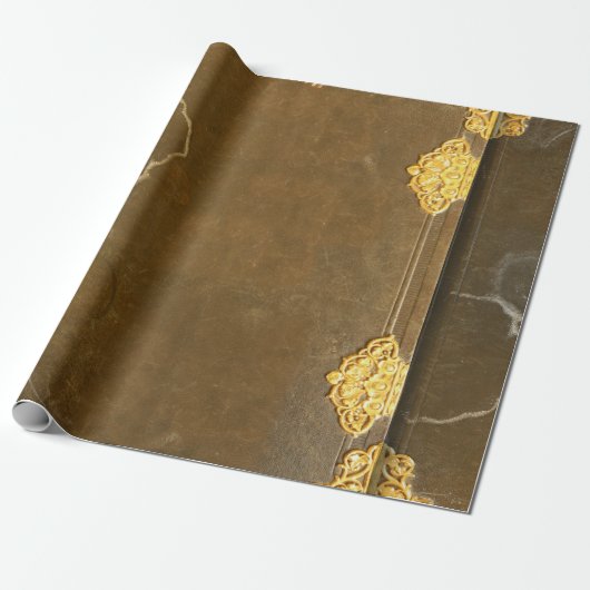 Hoesje voor goud en oude boeken cadeaupapier (Uitgerold)