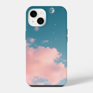 Hoesje voor iPhone 14 met lucht- en maanaesthetic