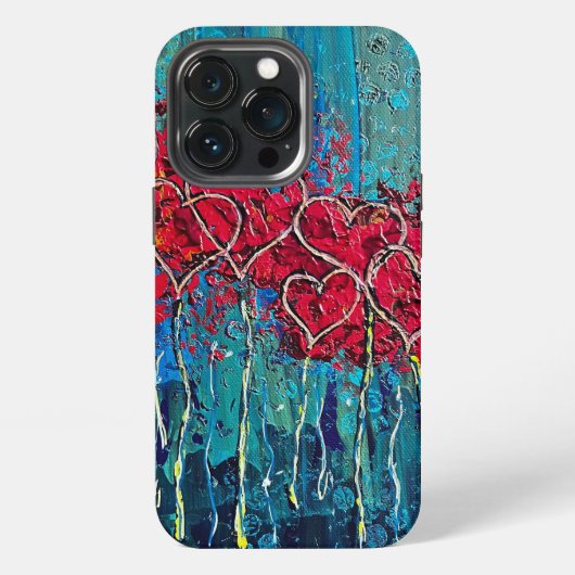 Hoesje voor iPhone/iPad met harten iPhone Hoesje (Achterkant)