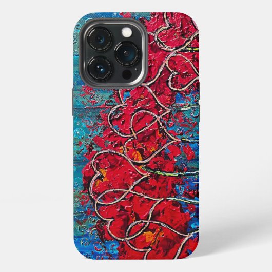 Hoesje voor iPhone/iPad met harten iPhone Hoesje (Achterkant)