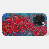 Hoesje voor iPhone/iPad met harten iPhone Hoesje (Achterkant horizontaal)