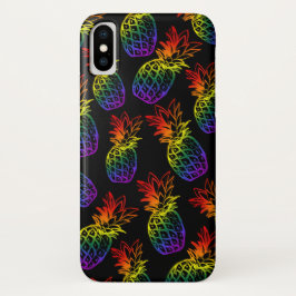 Hoesje voor iPhone/iPad met regenboogananas.