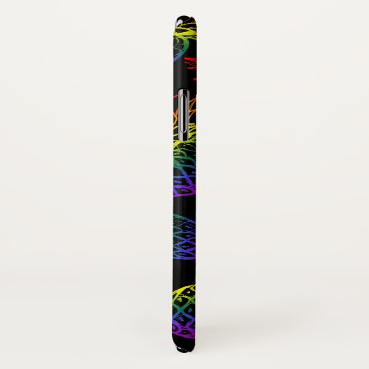 Hoesje voor iPhone/iPad met regenboogananas. (Achterkant / rechts)