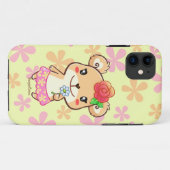 Hoesje voor Kawaii Spring Time Flower Beer iPhone  (Achterkant (horizontaal))