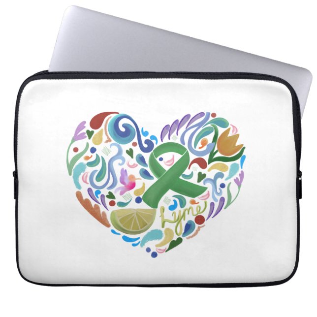 Hoesje voor Lyme Disease Gift Awareness Laptop Com Laptop Sleeve (Voorkant)