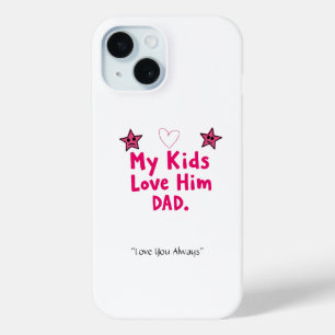 Hoesje voor mobiel met 'Mijn kinderen houden van h