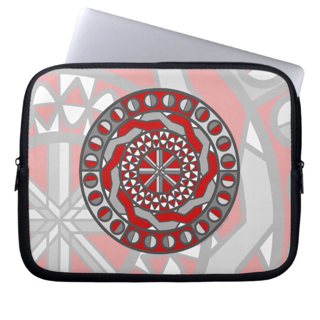 Hoesje voor rode machine-laptop laptop sleeve (Voorkant)