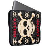 Hoesje voor schedelbeenderen laptop sleeve (Voorkant Rechts)
