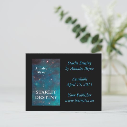 Hoesje voor speciale acties zwarte achtergrond briefkaart (Staand voorkant)