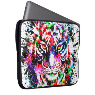 Hoesje voor tijger laptop   Abstracte kunstwerken  Sleeve