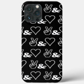Hoesje voor vrede en liefde — Mate iPhone-tas (Achterkant)