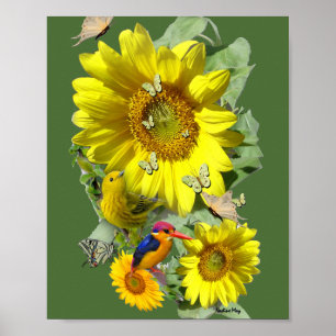 hoesje voor zonnebloemen poster