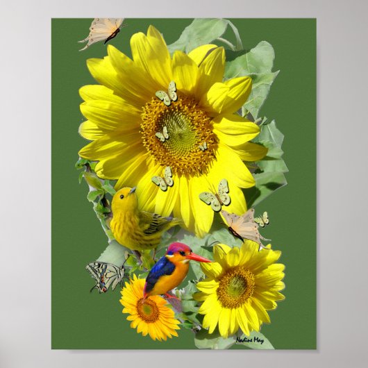 hoesje voor zonnebloemen poster (Voorkant)