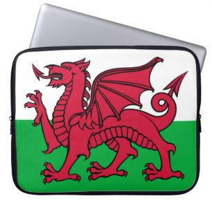 Hoesje Welsh flag laptop Laptop Sleeve